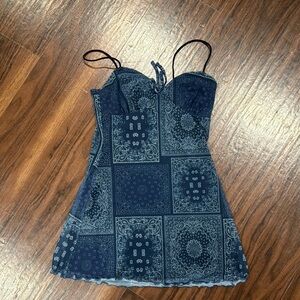 Urban Outfitters Blue Patterned Dress